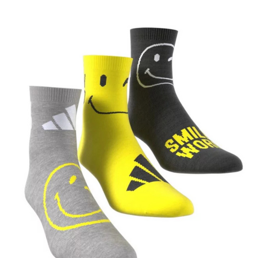 Smiley 3PP Crew Socks x3