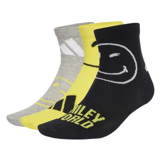 Smiley 3PP Crew Socks x3