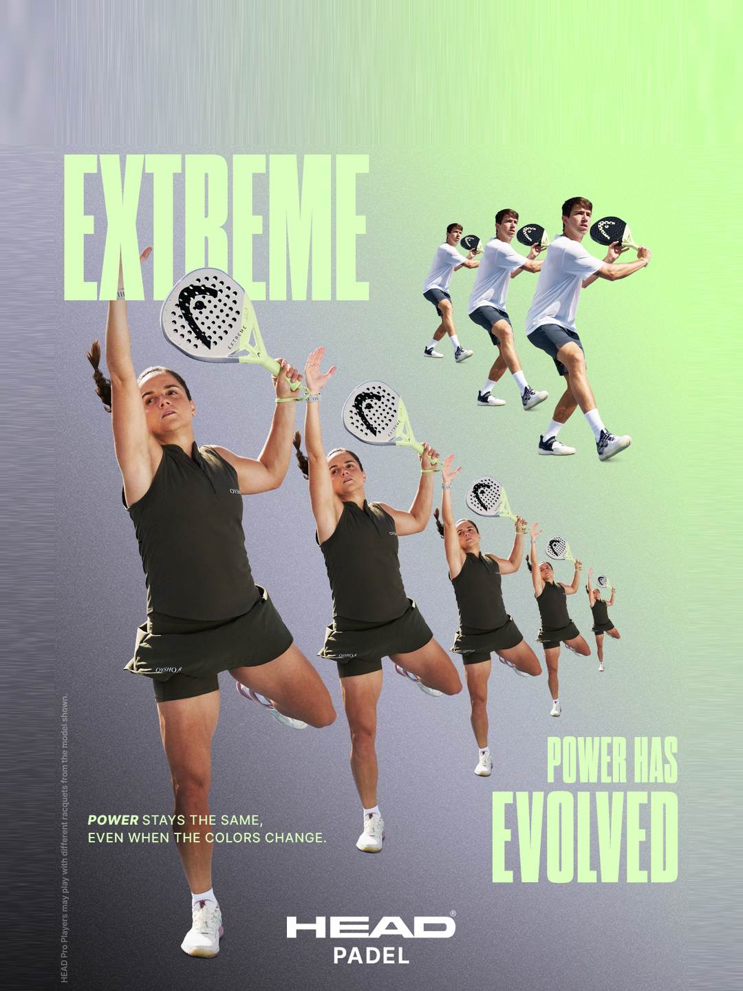 Palas de pádel Head Extreme 2026: Power has evolved, con los jugadores del equipo HEAD