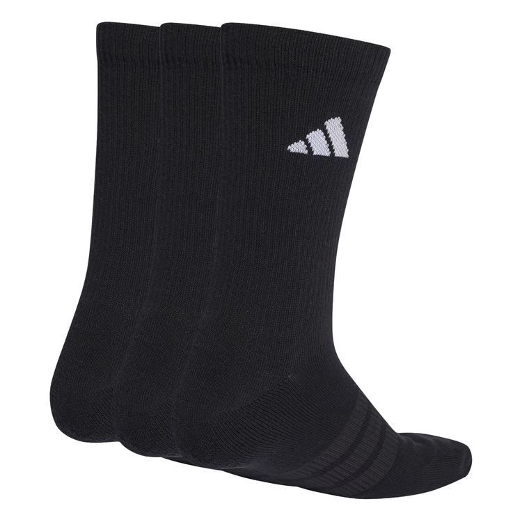 Calcetines Adidas Essentials Crew Acolchados 3 Pares Negro
