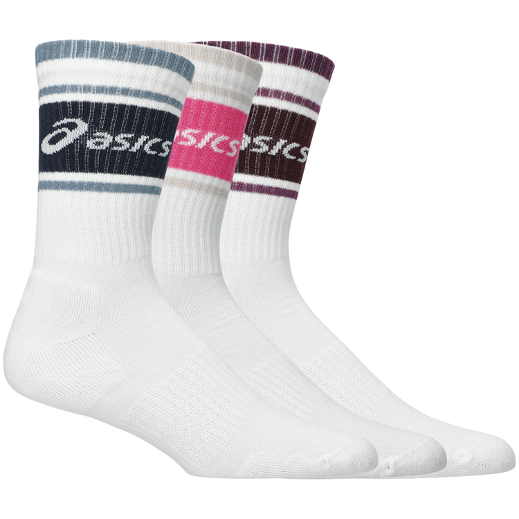 Calcetines Asics Logo Crew Pack 3 Blanco multicolor