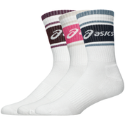 Calcetines Asics Logo Crew Pack 3 Blanco multicolor