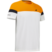 Camiseta Babolat Perf Padel Hombre Blanco naranja