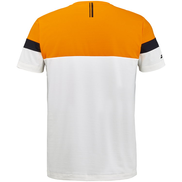 Camiseta Babolat Perf Padel Hombre Blanco naranja