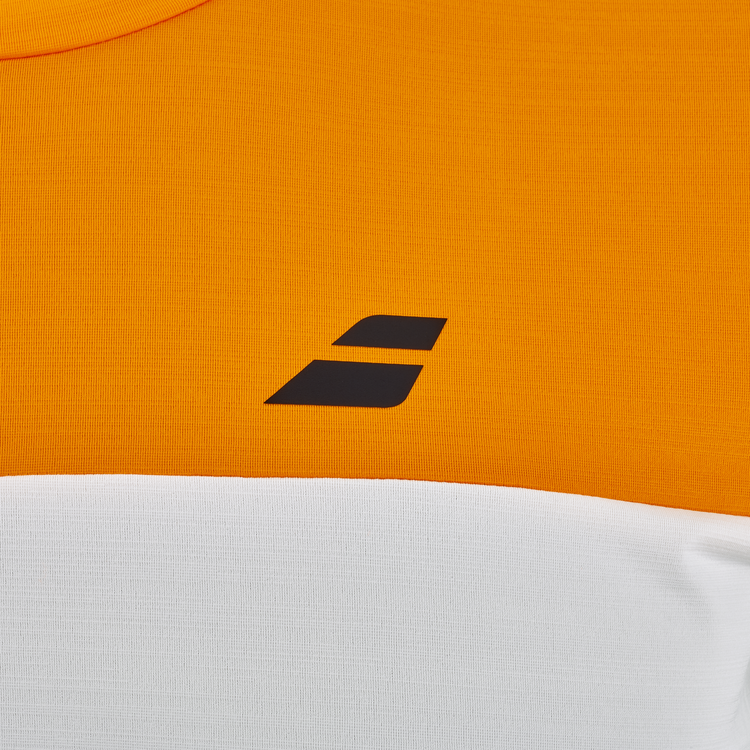 Camiseta Babolat Perf Padel Hombre Blanco naranja