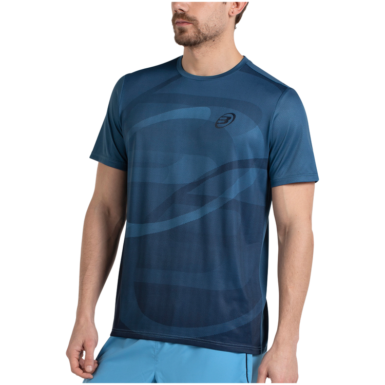 Camiseta Bullpadel Cayon Hombre Azul Atómico