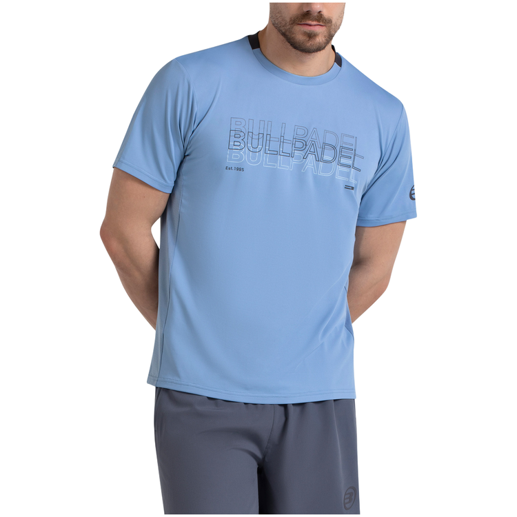Camiseta Bullpadel Marila Hombre Azul Acero