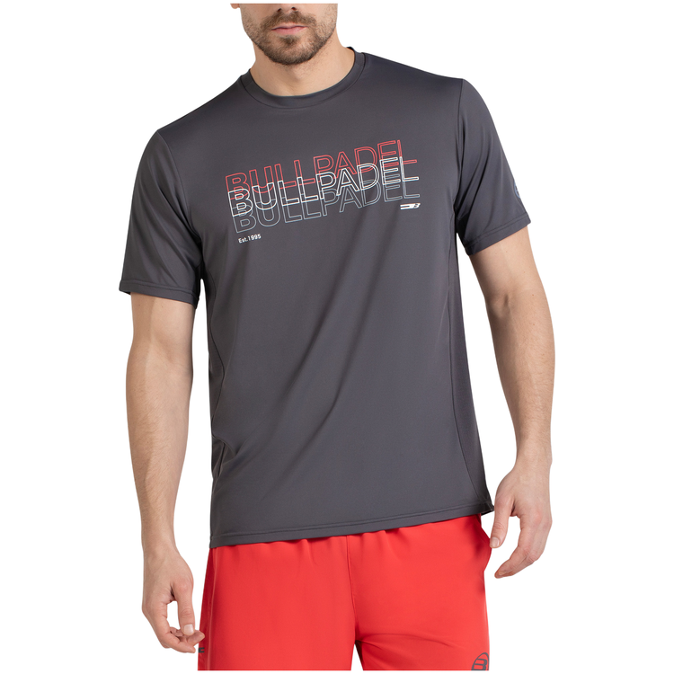 Camiseta Bullpadel Marila Hombre Gris Oscuro