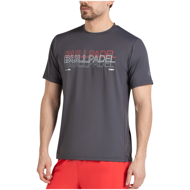 Camiseta Bullpadel Marila Hombre Gris Oscuro