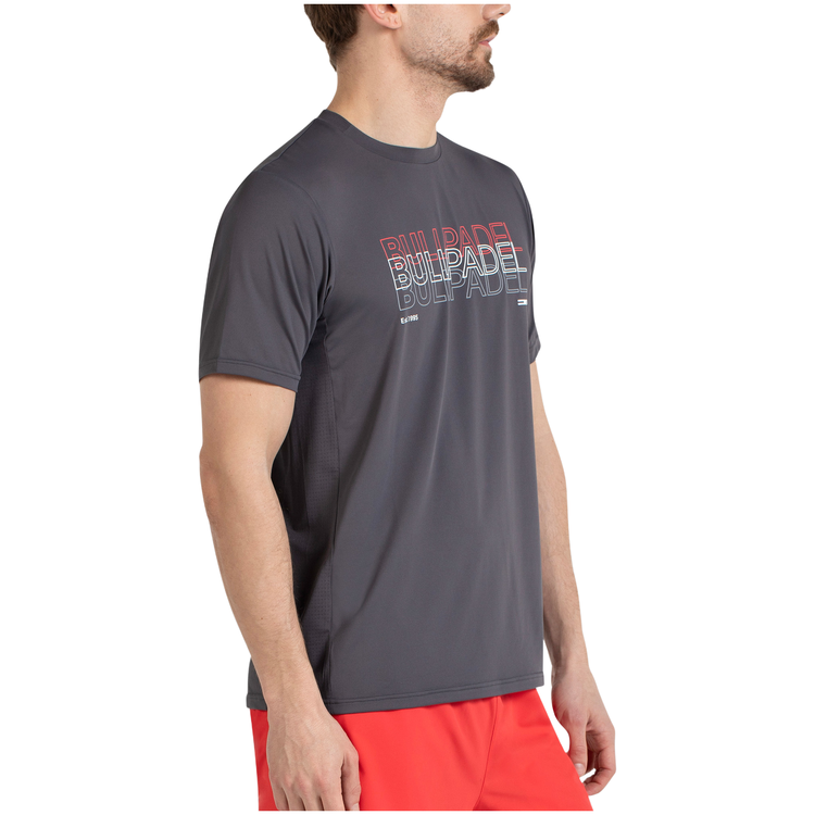 Camiseta Bullpadel Marila Hombre Gris Oscuro