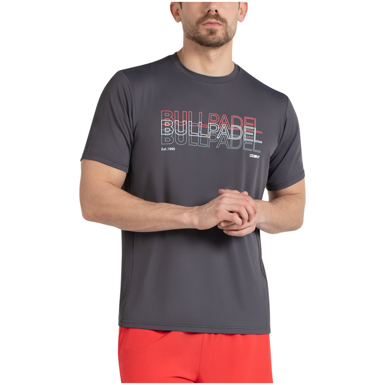 Camiseta Bullpadel Marila Hombre Gris Oscuro