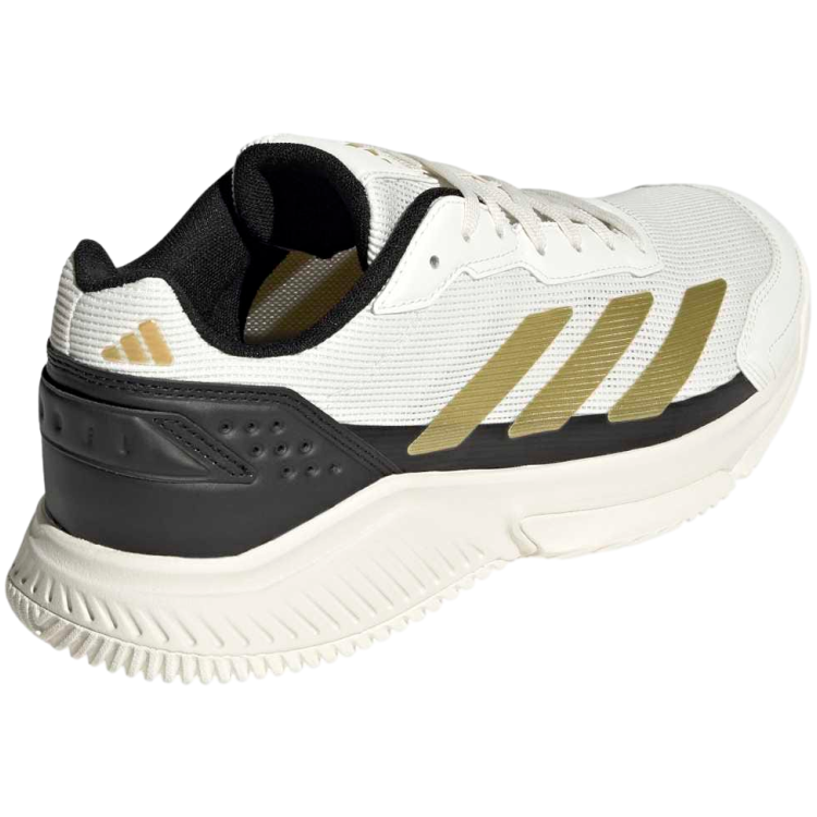 Zapatillas Adidas Courtquick Padel Hombre Blanco Dorado