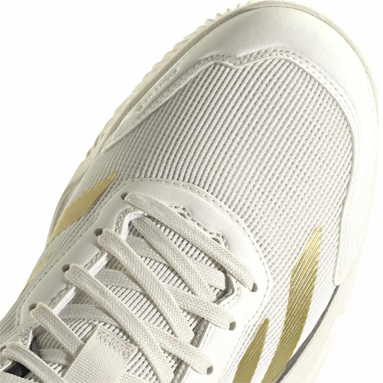 Zapatillas Adidas Courtquick Padel Hombre Blanco Dorado