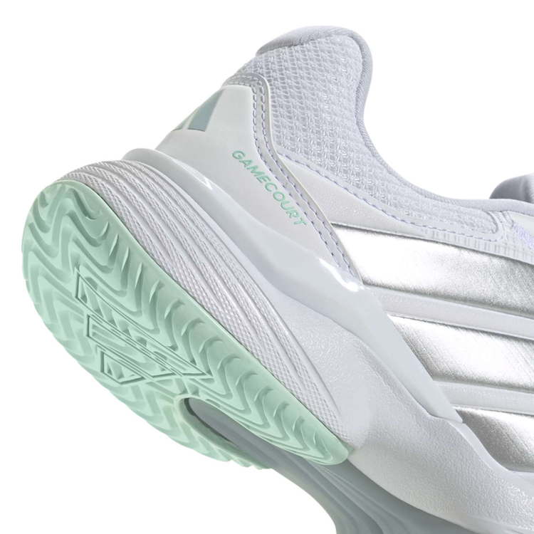 Zapatillas Adidas Gamecourt 3 Mujer Blanco Plata