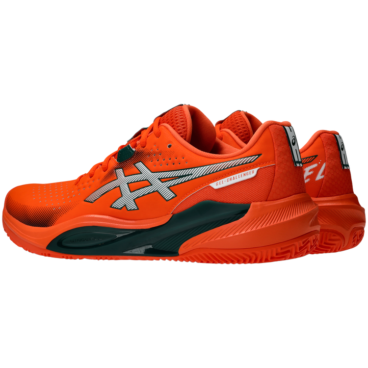 Zapatillas Asics Gel Challenger 15 Padel Hombre Naranja Verde