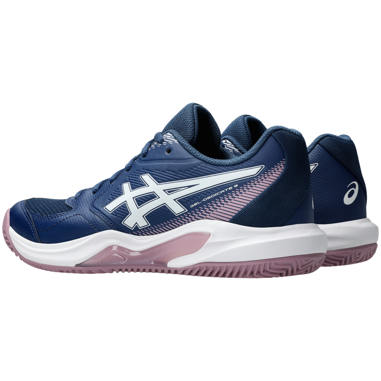 Zapatillas Asics Gel Dedicate 9 Clay Mujer Azul y blanco