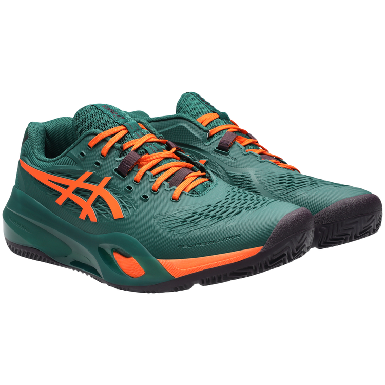 Zapatillas Asics Gel Resolution X Padel Hombre Verde Naranja