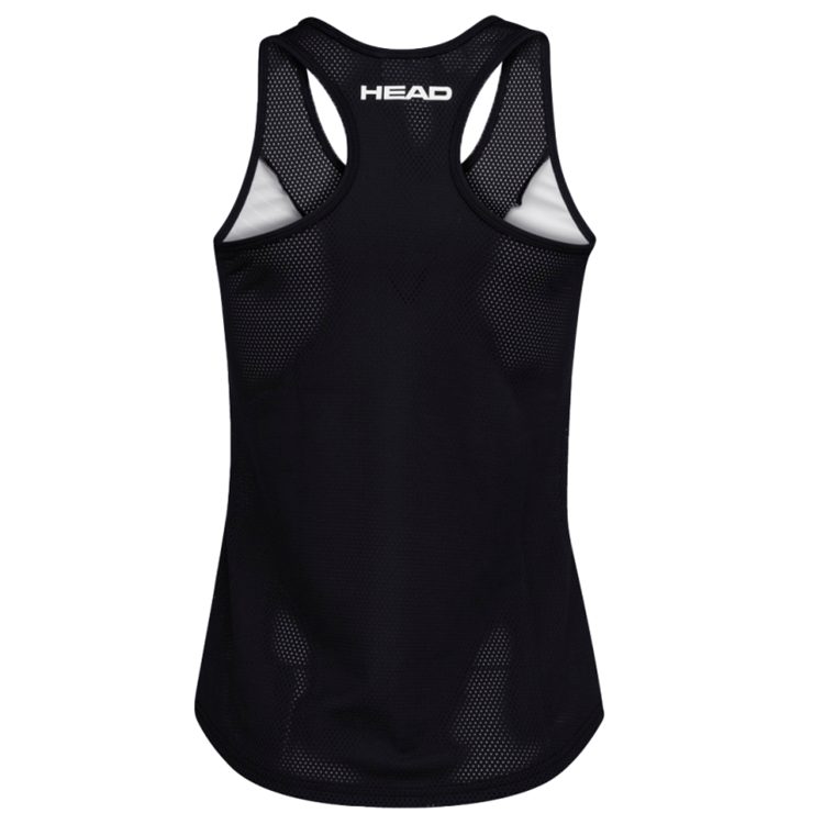 Camiseta de tirantes Head Tech Negro blanco azul